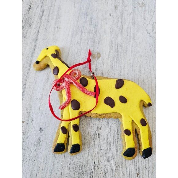 Vintage giraffe elephant cookie ornament baker dessert set Xmas tree - Picture 3 of 7